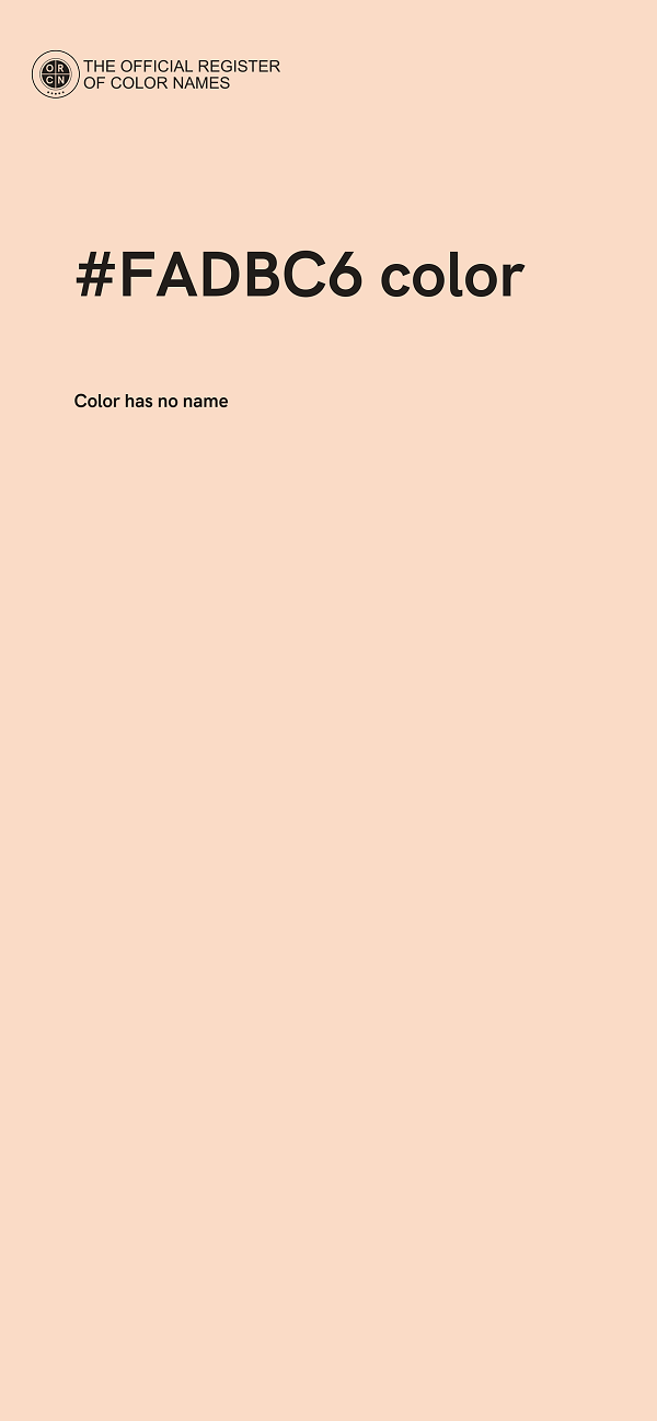 #FADBC6 color image