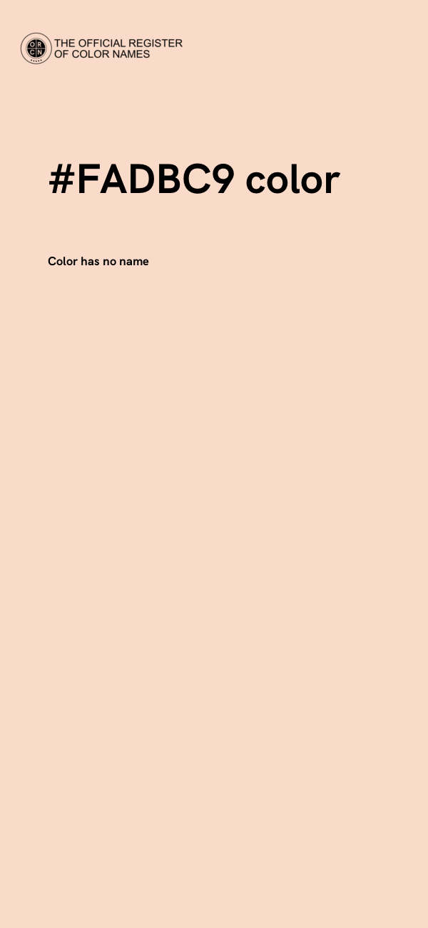 #FADBC9 color image