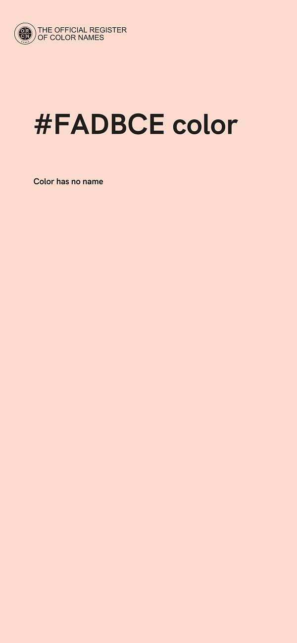 #FADBCE color image