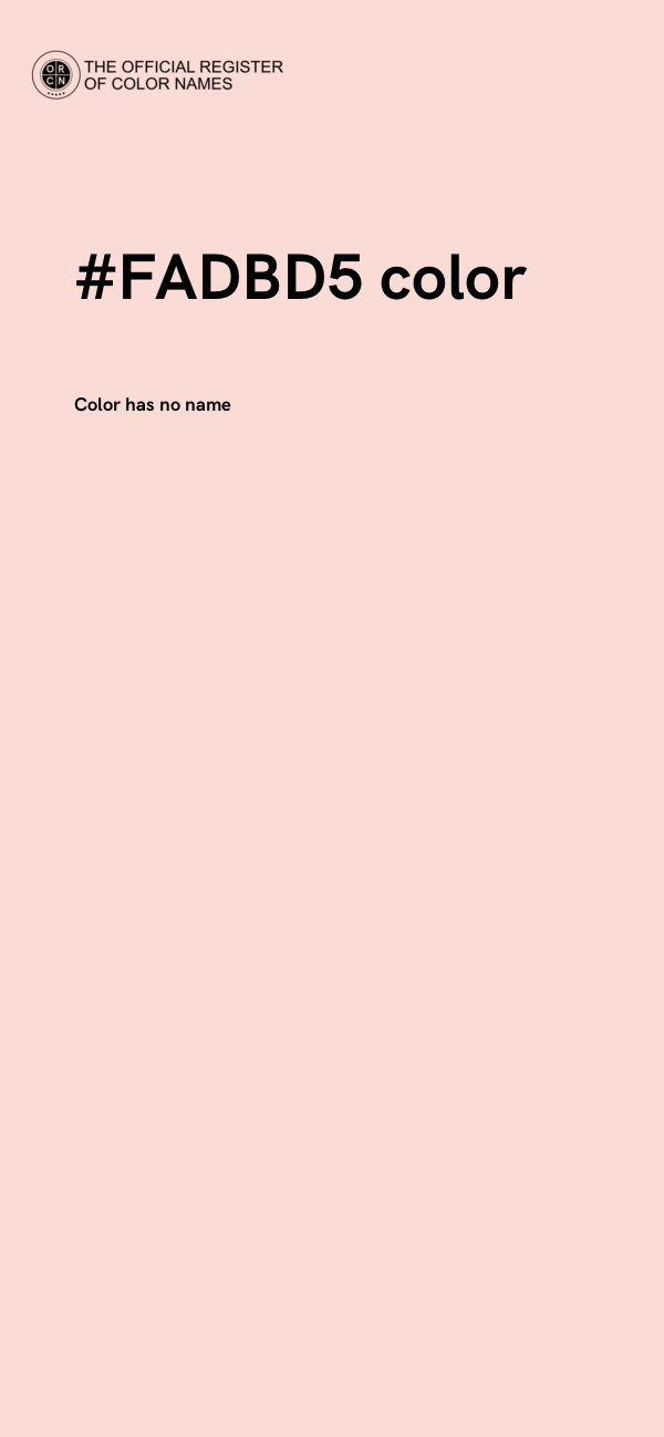 #FADBD5 color image
