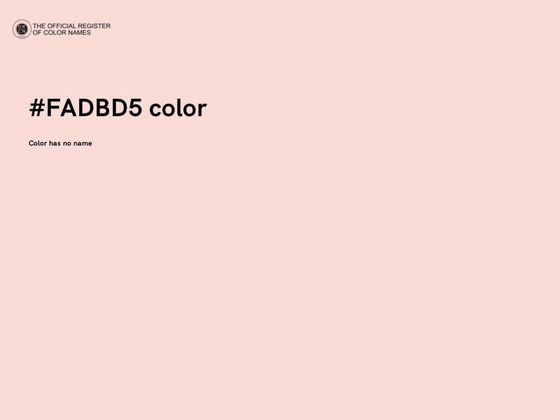 #FADBD5 color image