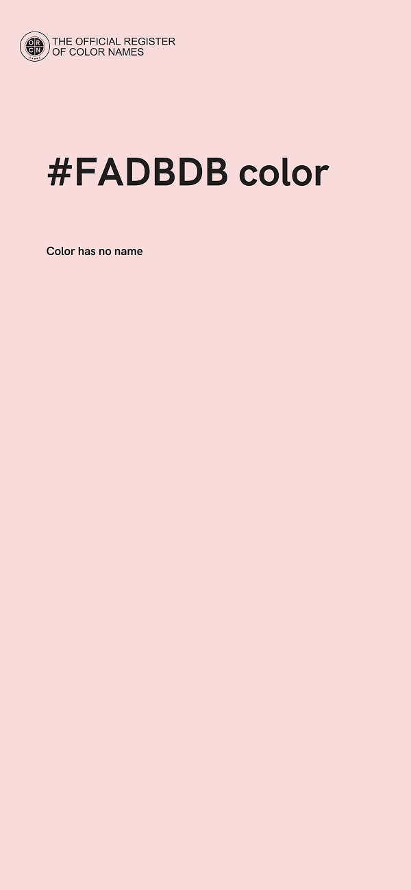 #FADBDB color image