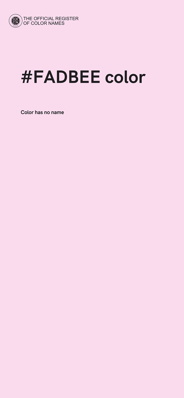 #FADBEE color image