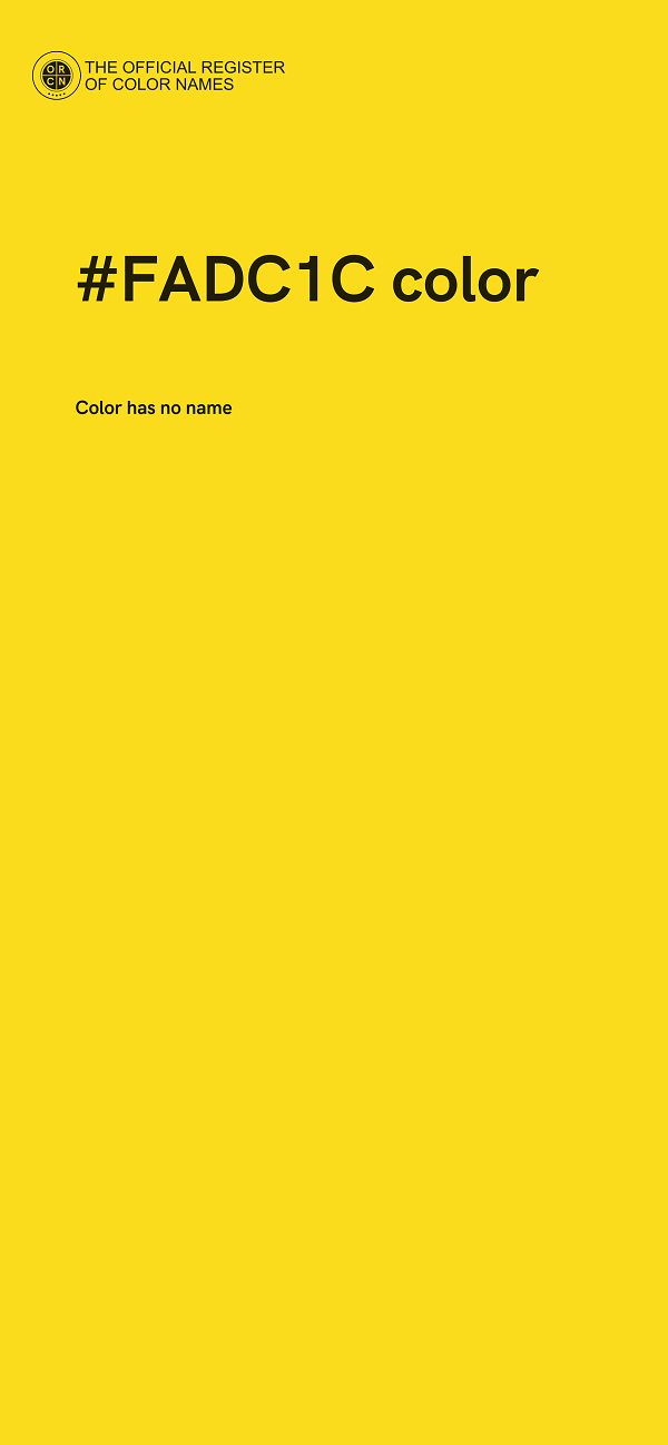 #FADC1C color image