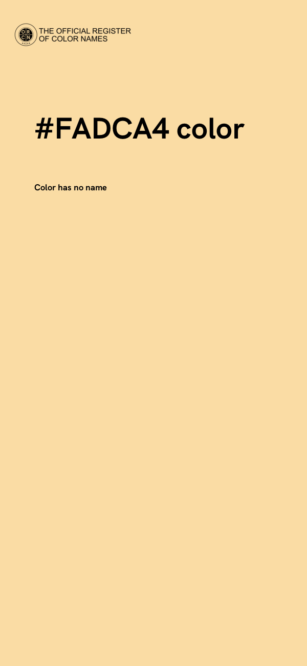 #FADCA4 color image