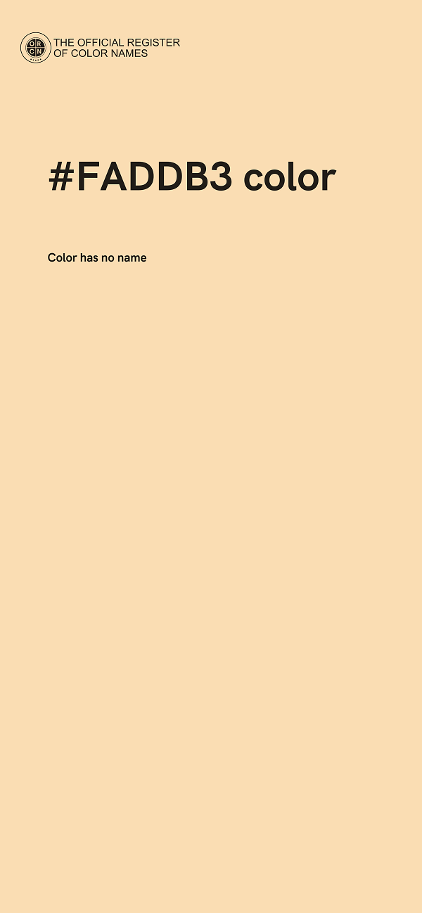 #FADDB3 color image