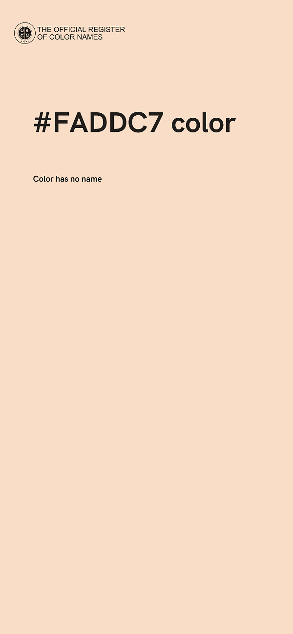 #FADDC7 color image