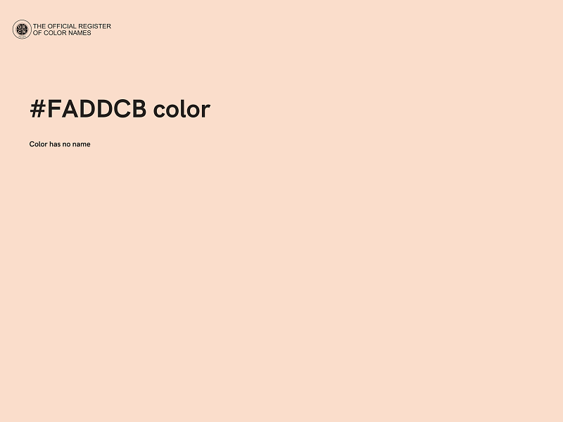 #FADDCB color image
