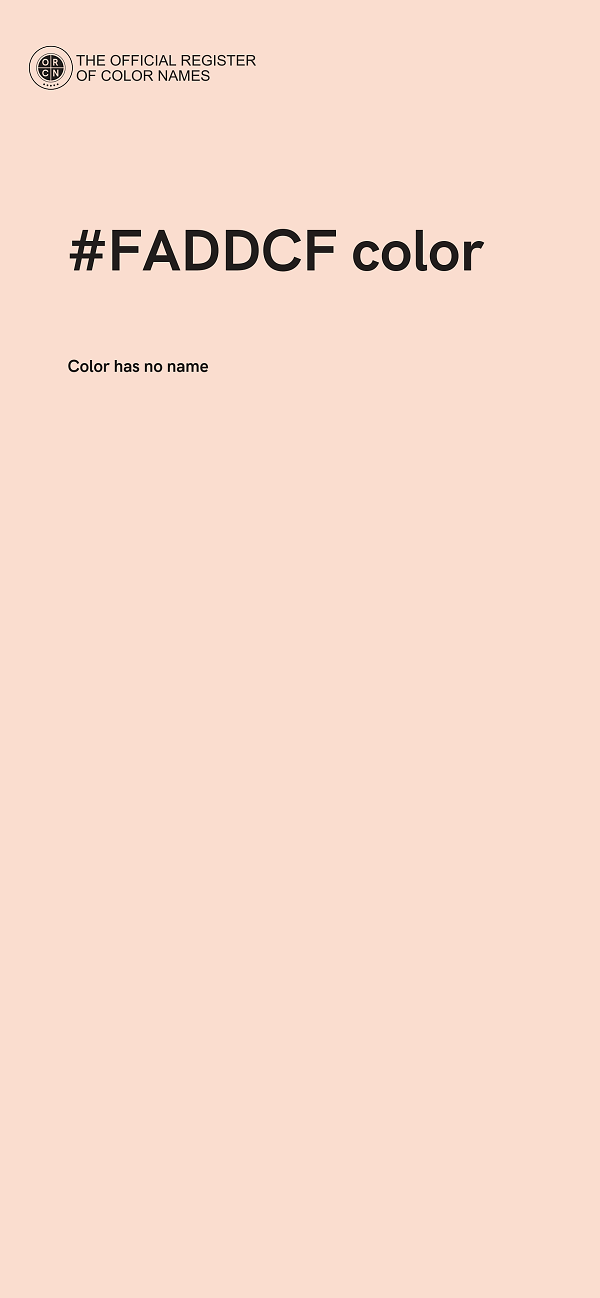 #FADDCF color image