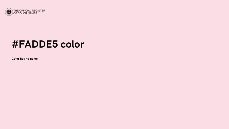 #FADDE5 color image