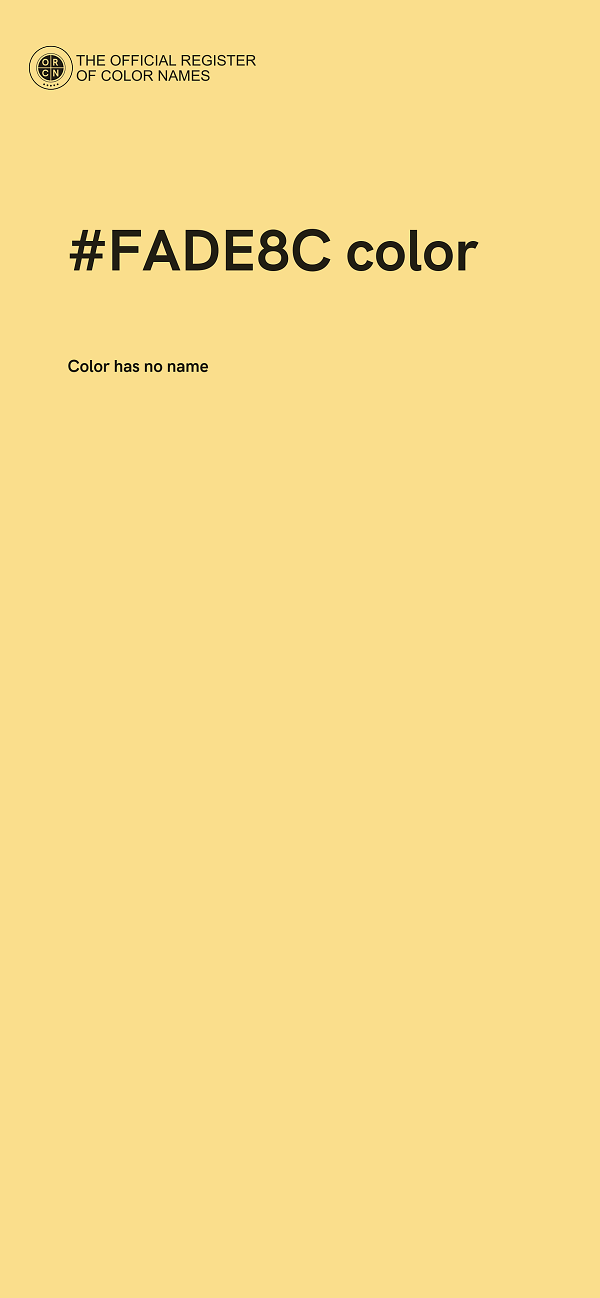 #FADE8C color image