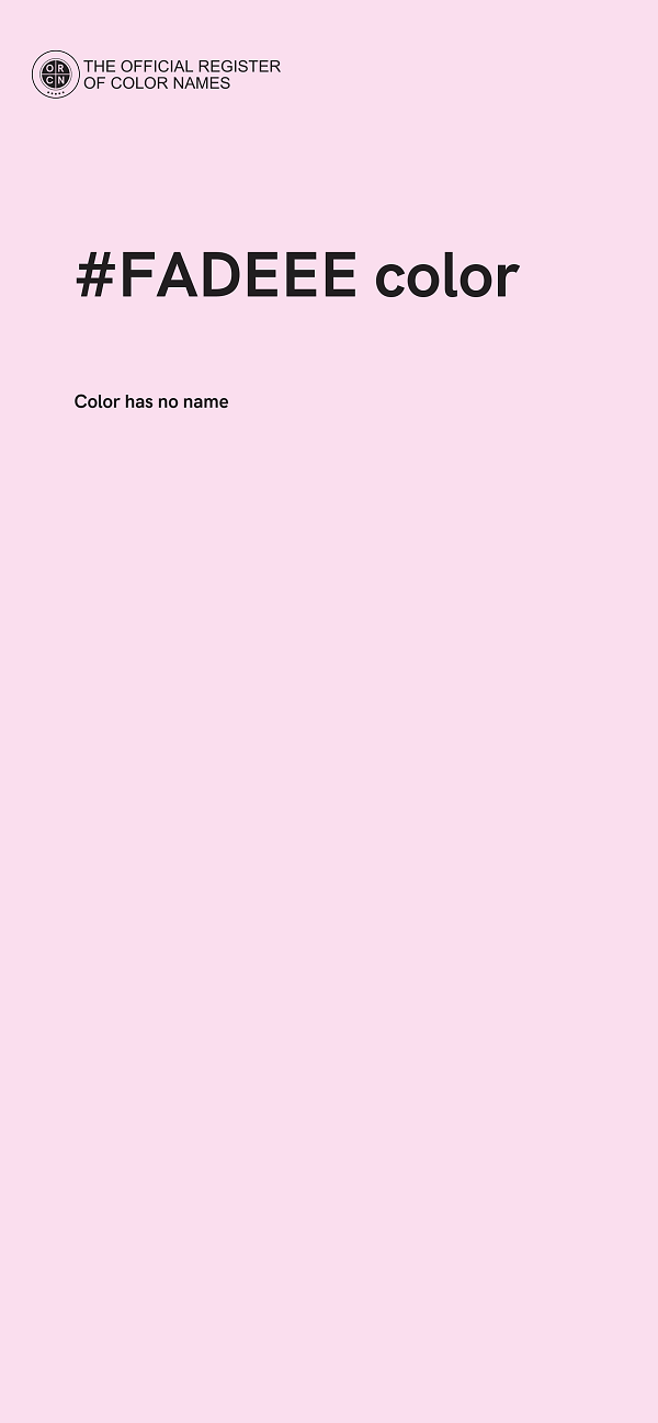 #FADEEE color image