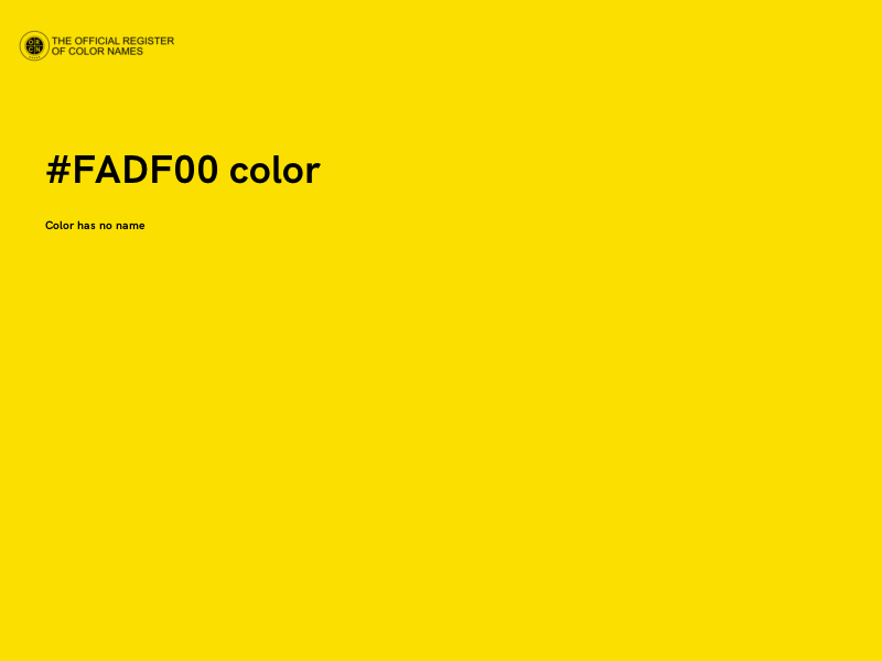 #FADF00 color image