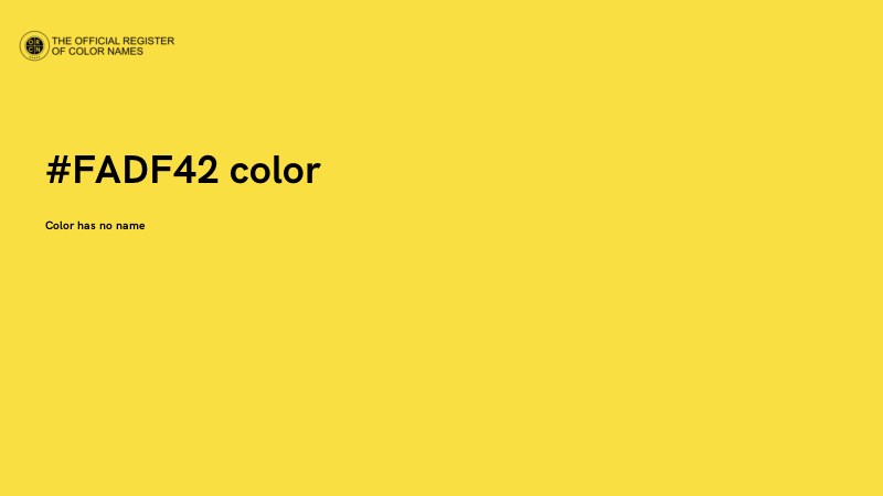 #FADF42 color image