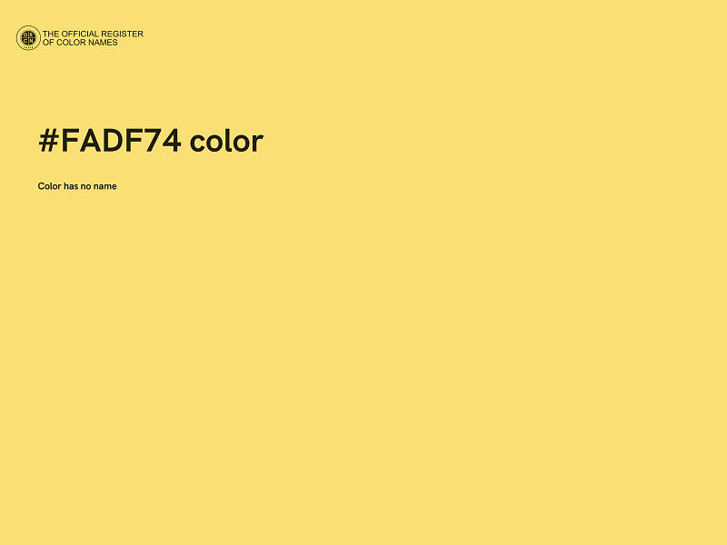 #FADF74 color image