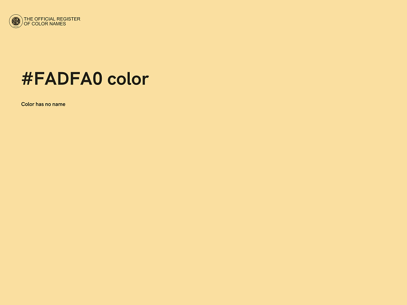 #FADFA0 color image