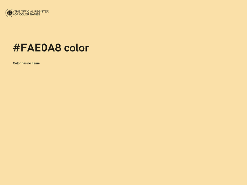 #FAE0A8 color image
