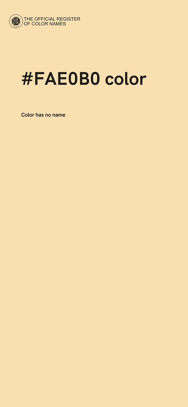 #FAE0B0 color image