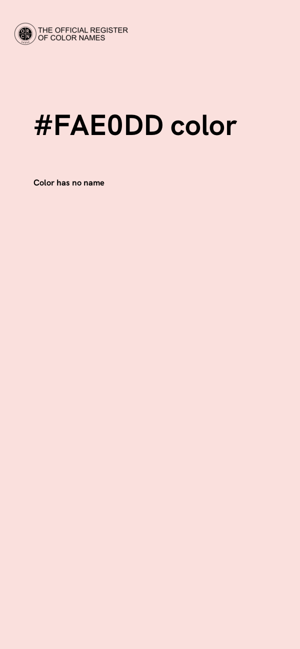 #FAE0DD color image