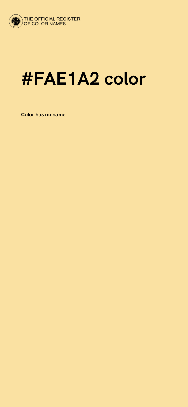 #FAE1A2 color image
