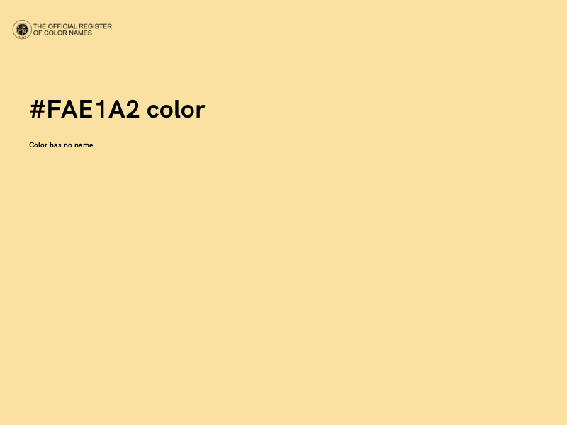 #FAE1A2 color image