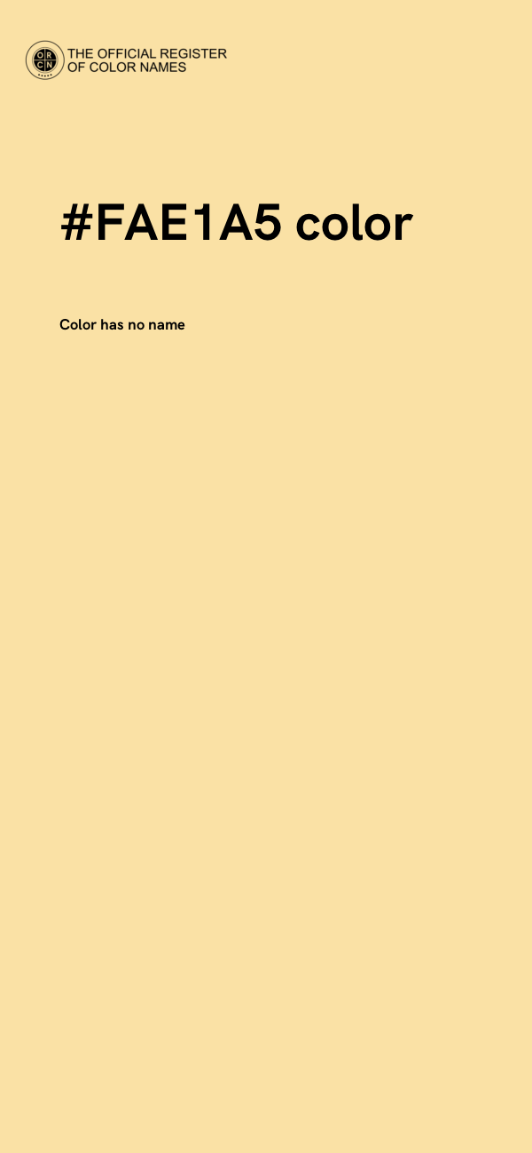 #FAE1A5 color image