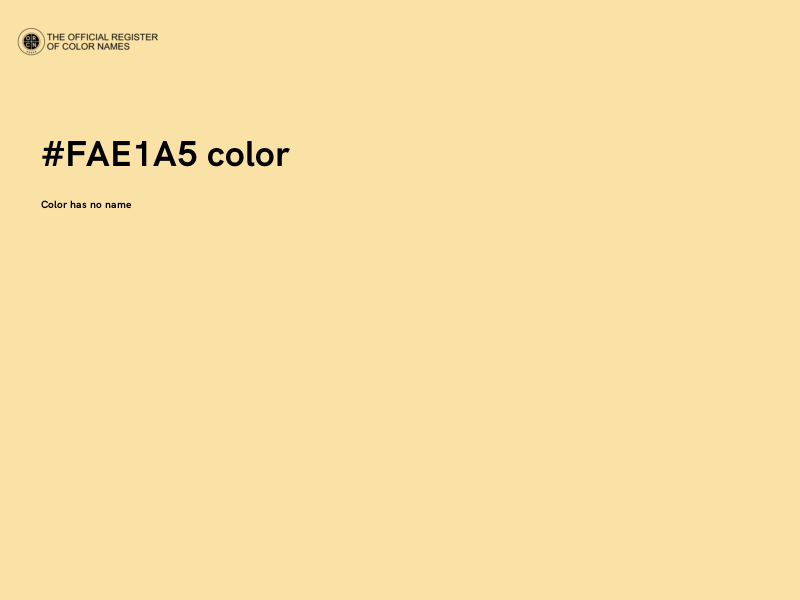 #FAE1A5 color image
