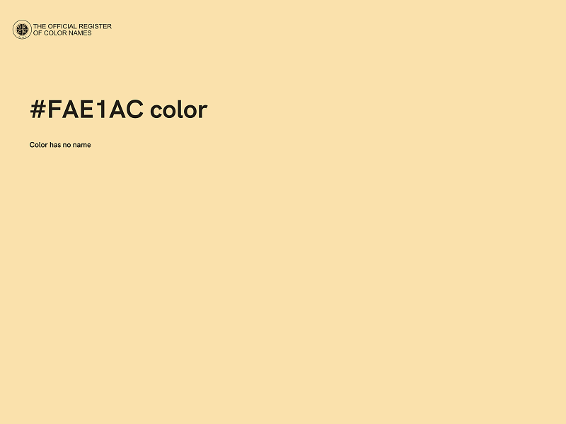 #FAE1AC color image