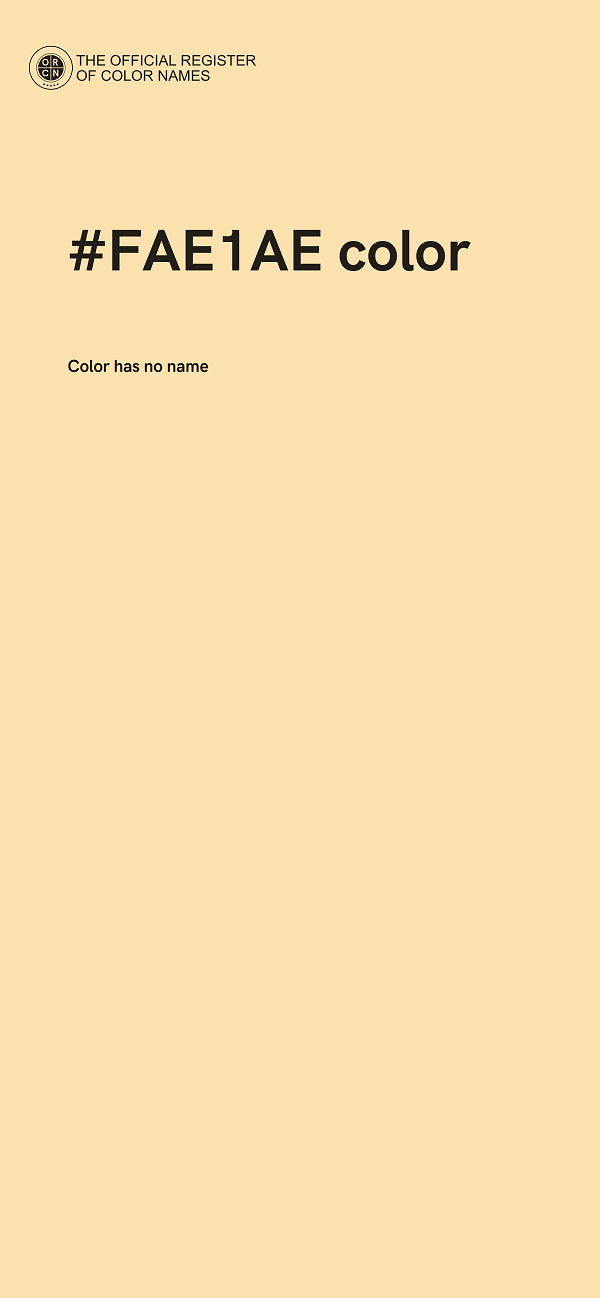 #FAE1AE color image