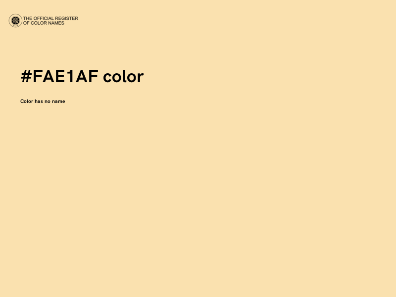 #FAE1AF color image