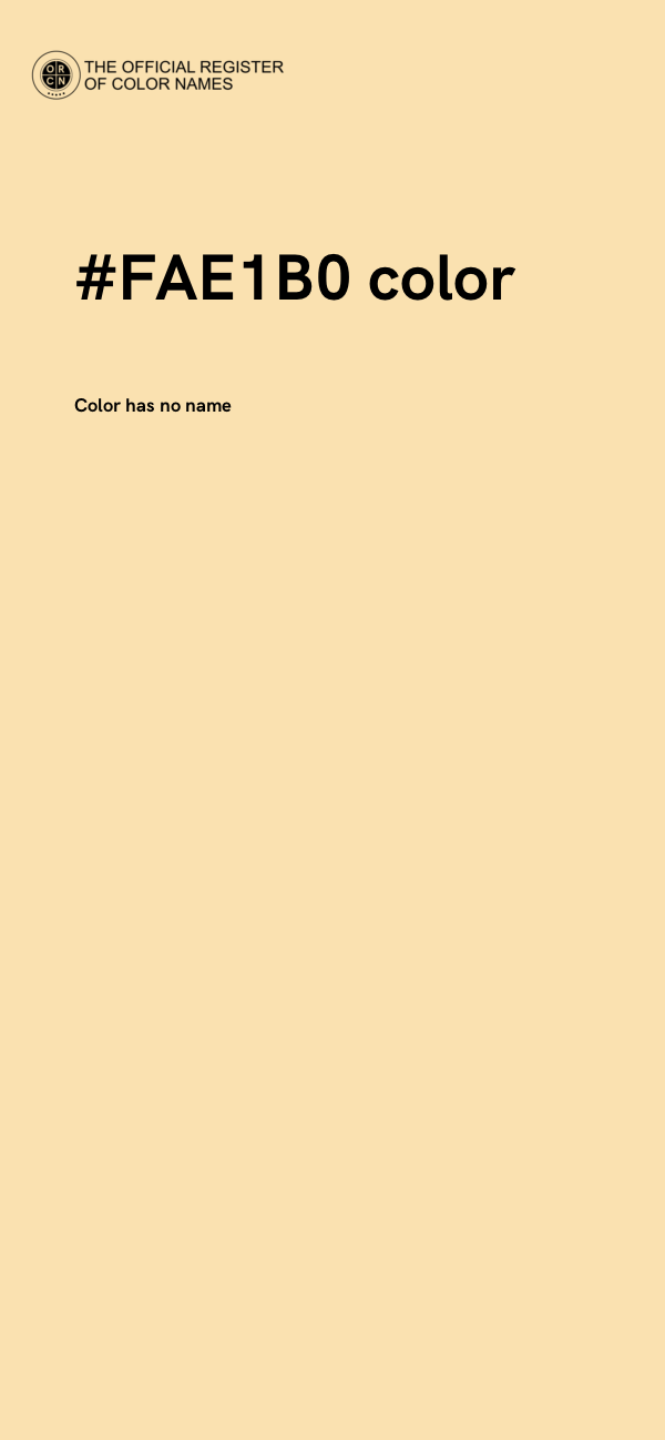#FAE1B0 color image