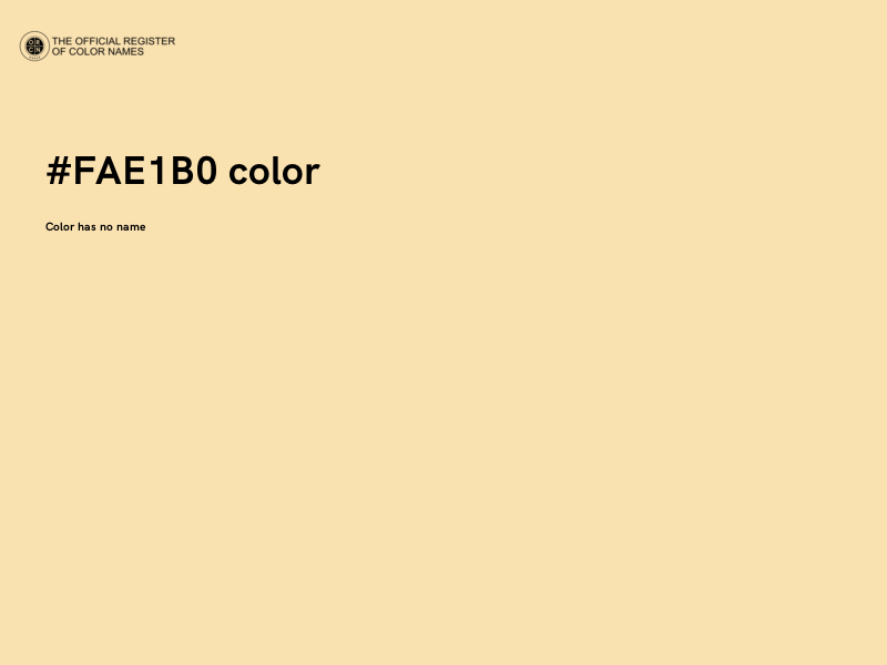 #FAE1B0 color image