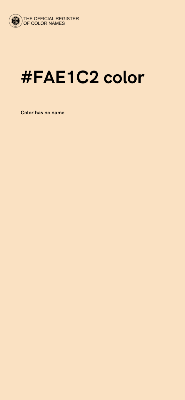 #FAE1C2 color image