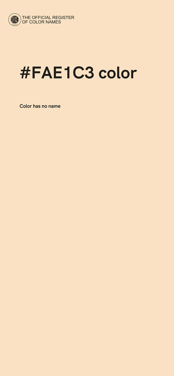 #FAE1C3 color image