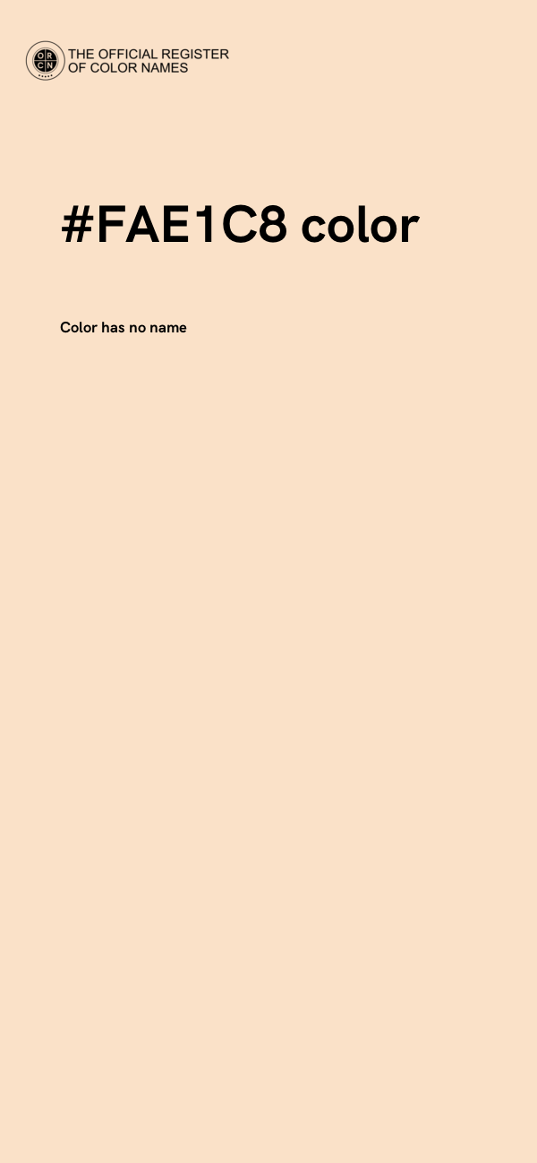 #FAE1C8 color image