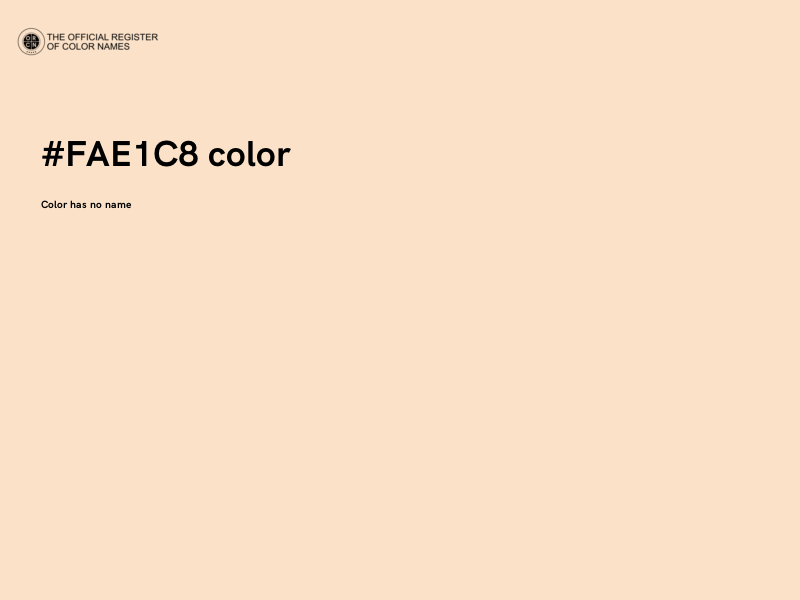 #FAE1C8 color image