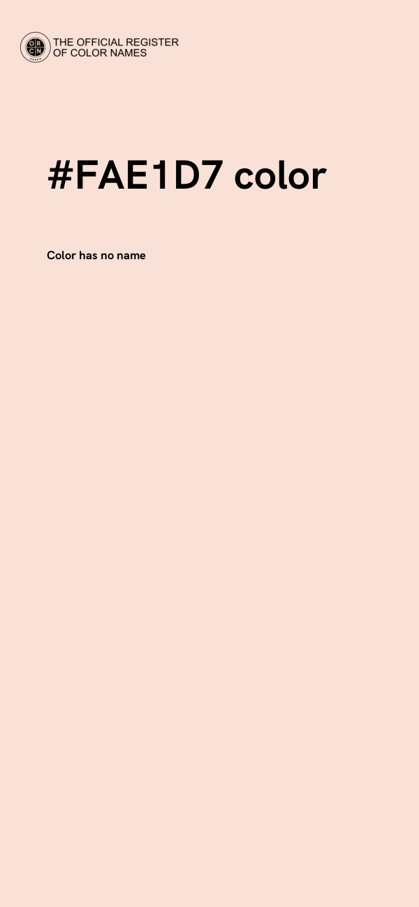 #FAE1D7 color image