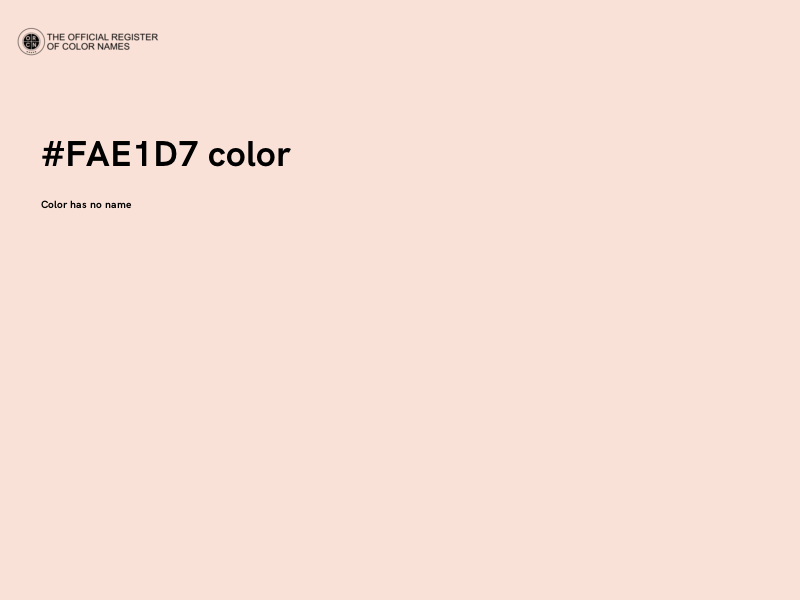 #FAE1D7 color image