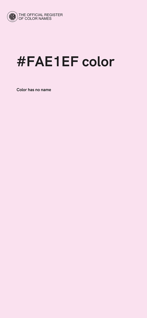 #FAE1EF color image