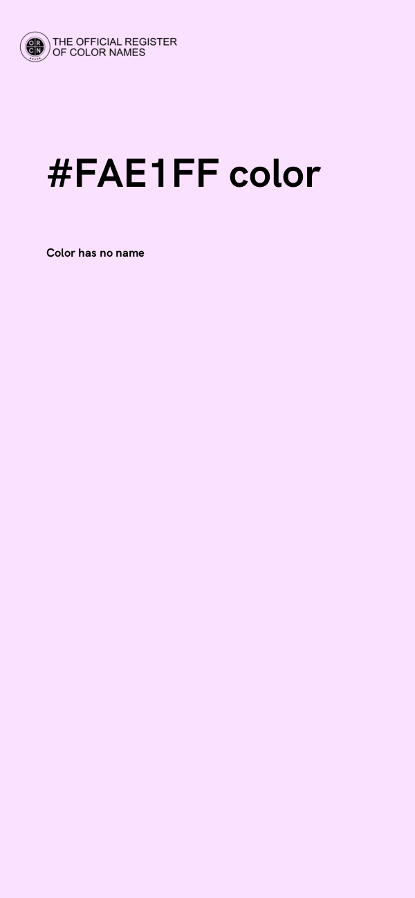 #FAE1FF color image