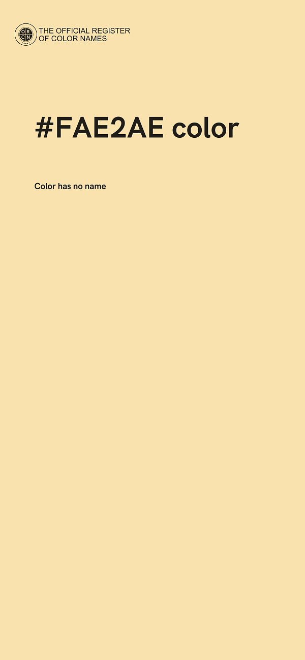 #FAE2AE color image