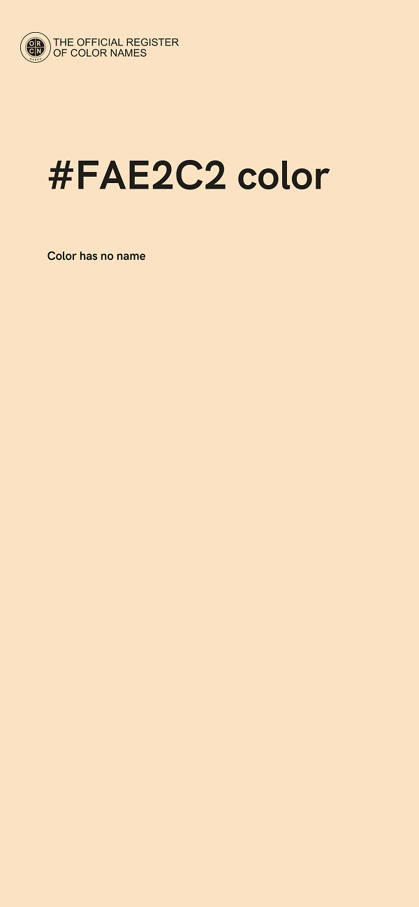 #FAE2C2 color image