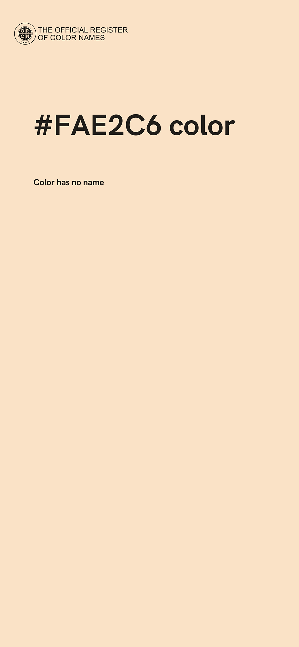 #FAE2C6 color image