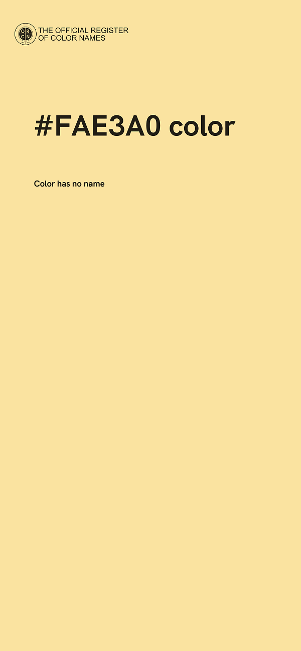 #FAE3A0 color image