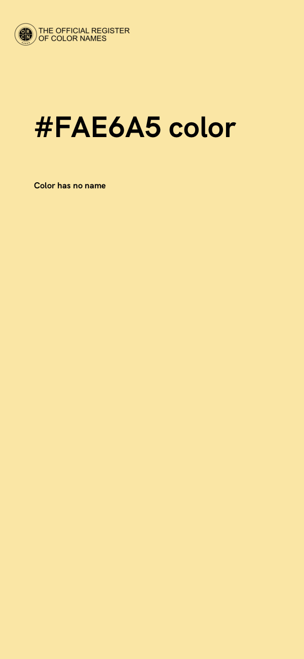#FAE6A5 color image
