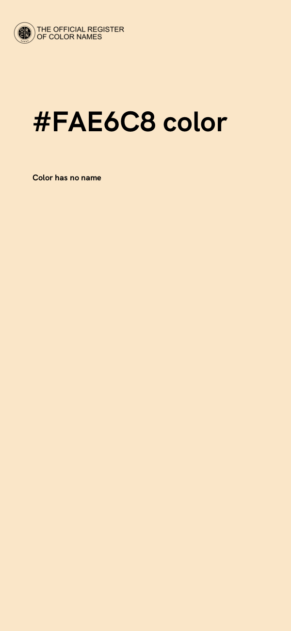#FAE6C8 color image