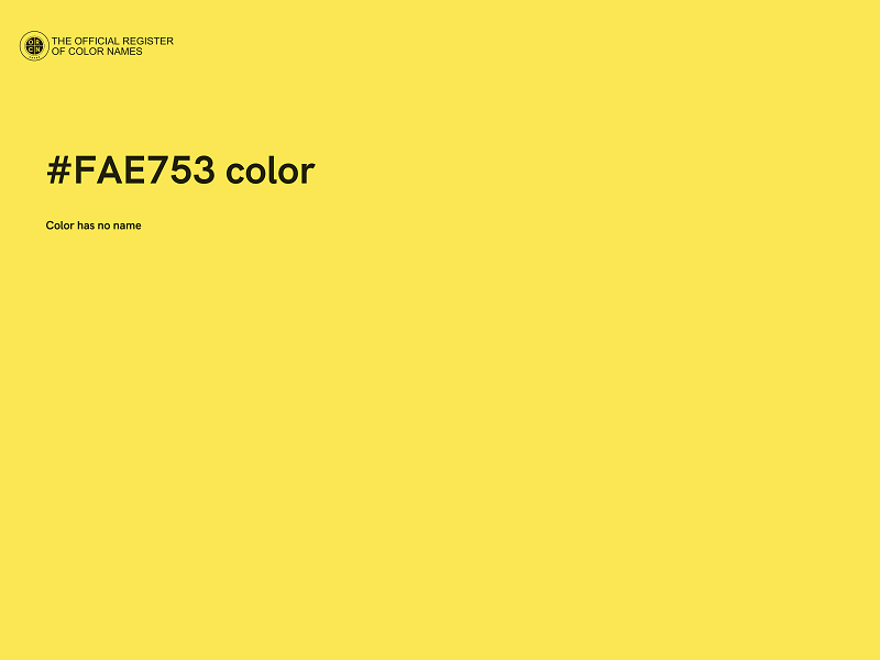 #FAE753 color image