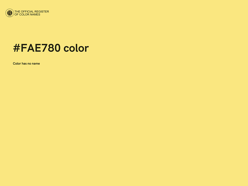 #FAE780 color image