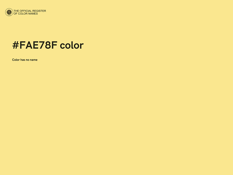 #FAE78F color image