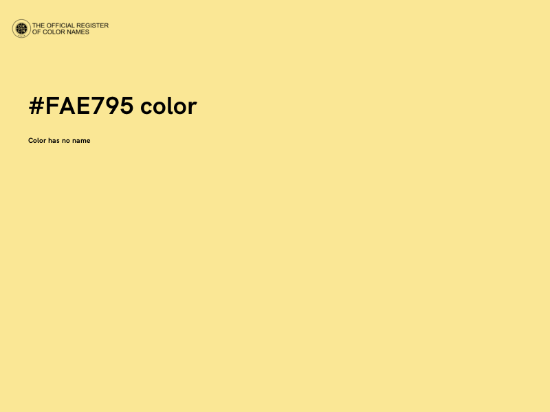 #FAE795 color image